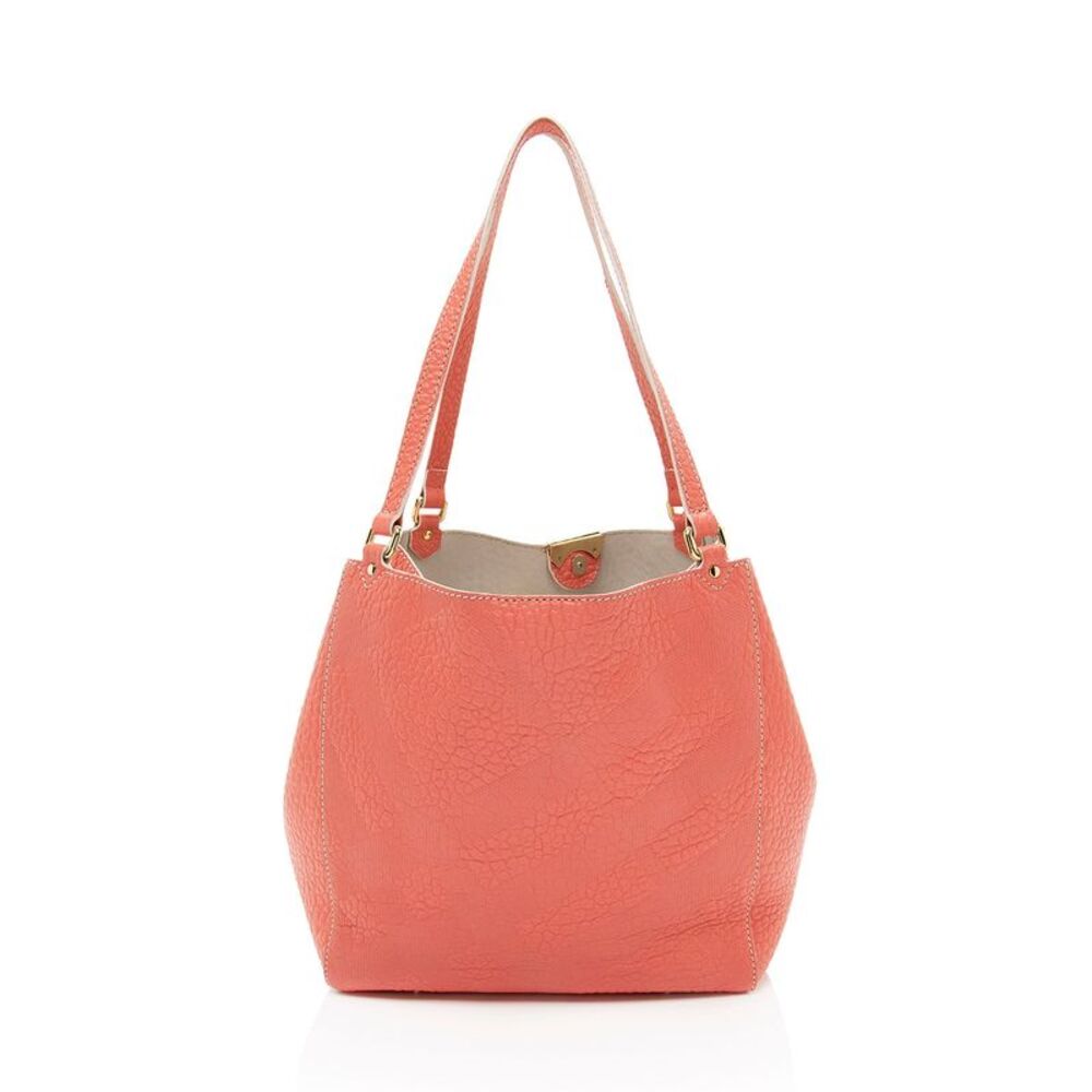 Burberry Embossed Leather Check Canterbury Small Tote - Picture 3 of 10